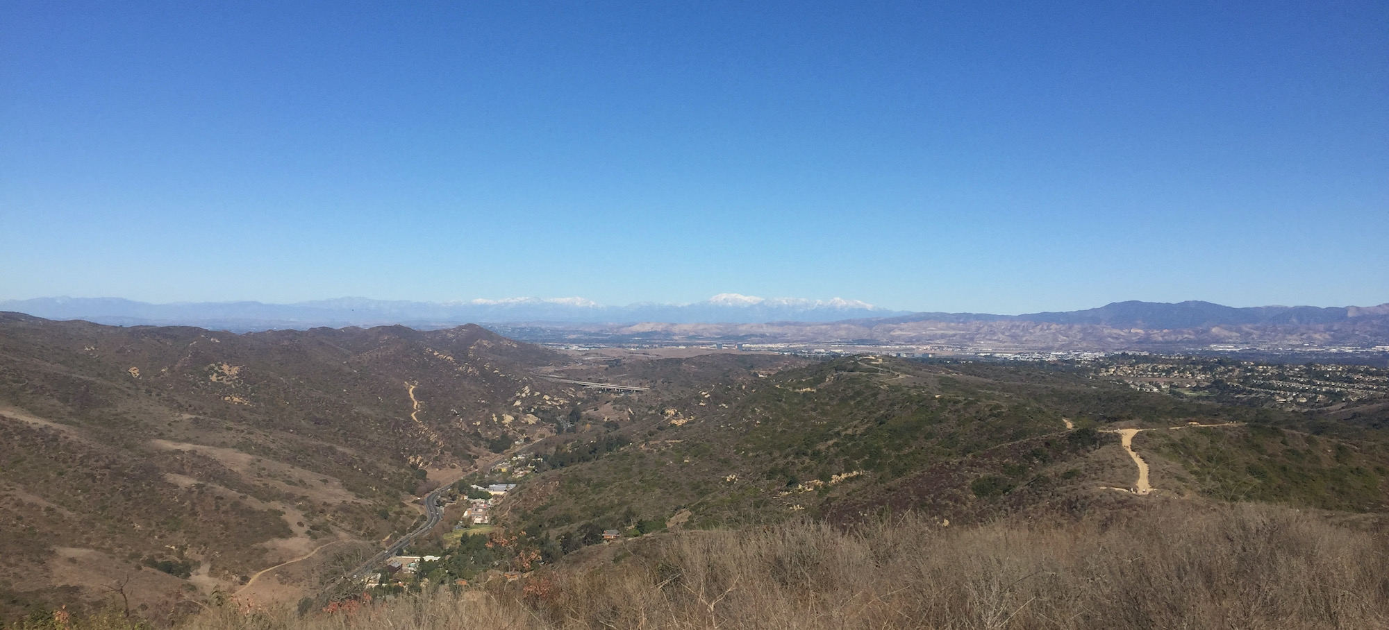 Views of Mount Baldy from Laguna Beach Mountains